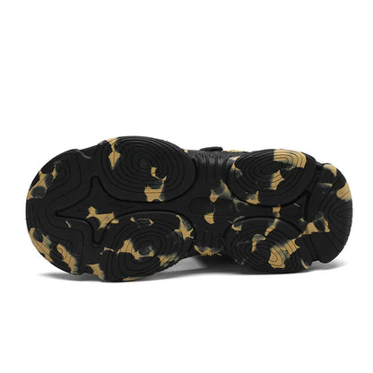 New 2023 Summer Beach Water Children Sandals Fashion Shoes Lightweight Non-slip Soft Bottom Shading Leather Boys Comfortable - Giftcare 