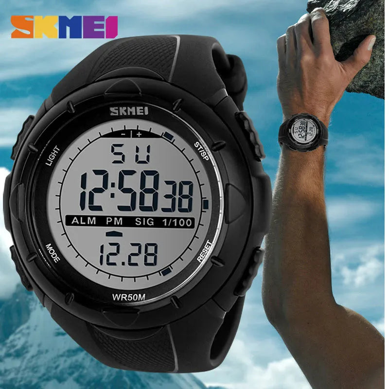 SKMEI Fashion Simple Sport watch Men Military Watches Alarm Clock Shock Resistant Waterproof Digital Watch reloj hombre 1025 - Giftcare 
