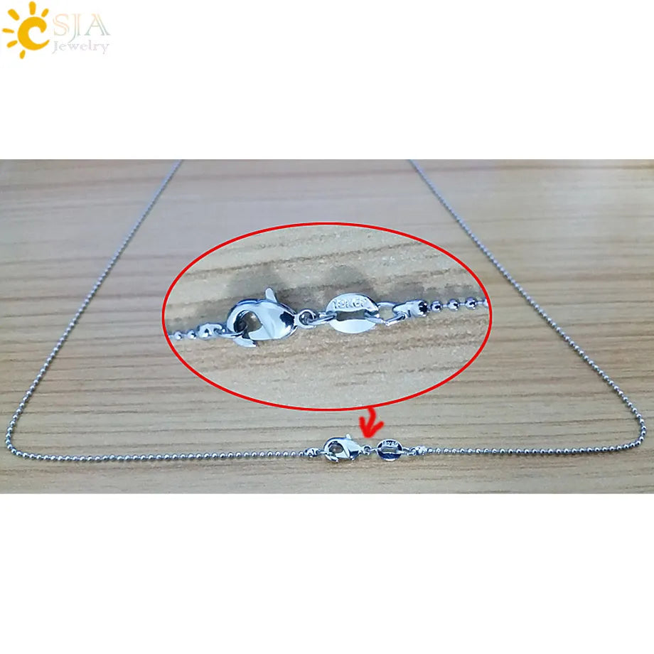 CSJA Crystal Necklaces Natural Gem Stone Quartz Necklace Pendant Chakra Hexagonal Bullet Amethysts Pink Quartz Lapis Lazuli G957 - Giftcare 