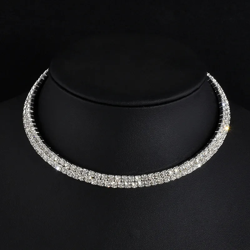 Rhinestone Choker Necklaces Torques Collar Women Statement Jewelry Girl Imitation Pearls Necklace 5 Styles - Giftcare 