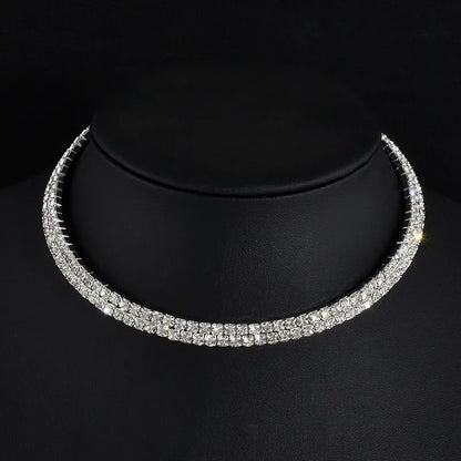 Rhinestone Choker Necklaces Torques Collar Women Statement Jewelry Girl Imitation Pearls Necklace 5 Styles - Giftcare 