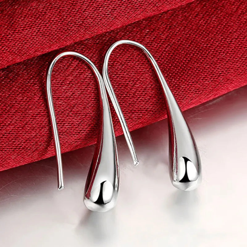 Fashion Wedding Bridal Jewelry Set 925 Silver Jewelry Water Drop Necklace Bangles Rings Earrings Sets For Women Party Gifts - Giftcare 