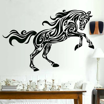 Large size abstract horse pattern waterproof vinyl art horse mural wall decal stickers wall decoration free shipping - Giftcare 