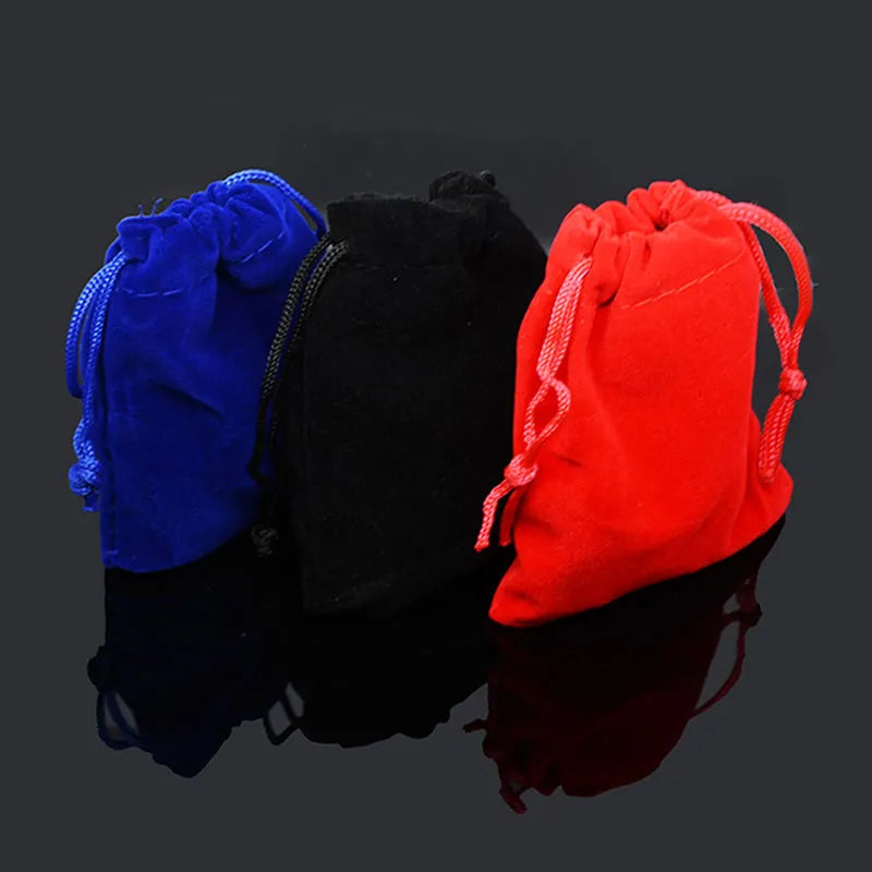 10pcs/lot 5x7cm 7x9cm 9x12cm Coloful Velvet Pouches Jewelry Packaging Display Drawstring Packing Gift Bags & Pouches - Giftcare 