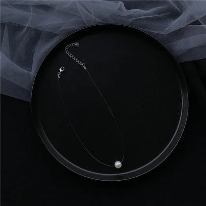 Female Transparent Fishing Line Necklace Invisible Women Rhinestone Chain Necklaces Female Gift.Free Shipping - Giftcare 