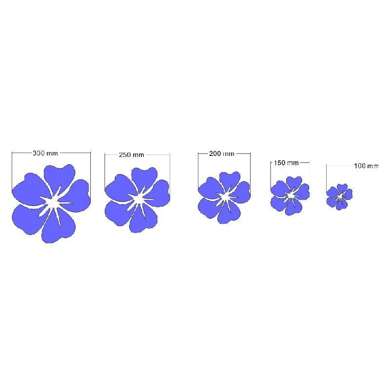 5 pcs Flower Pattern Wall Sticker Home Decor 3D Wall Decal Art DIY Mirror Wall Stickers Living Room Decoration Silver/Gold - Giftcare 