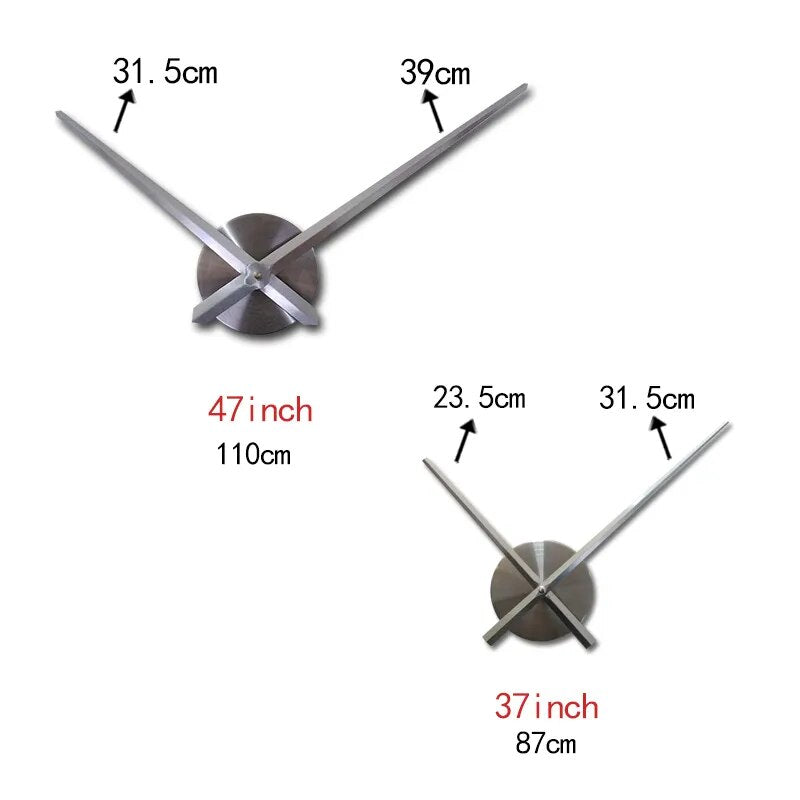 top fashion new free shipping Modern clock watch Wall Stickers clocks reloj de pared home decoration horloge Needle Quartz - Giftcare 