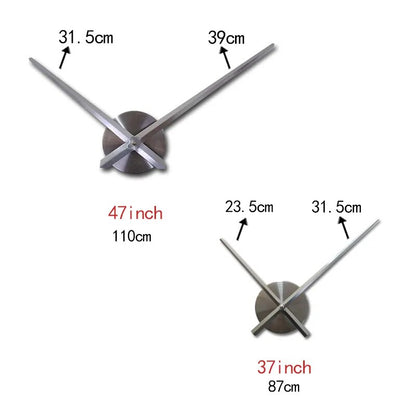 top fashion new free shipping Modern clock watch Wall Stickers clocks reloj de pared home decoration horloge Needle Quartz - Giftcare 