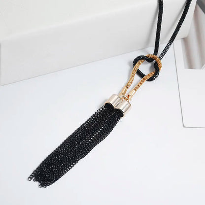 2023 New Arrival Female Pendant Necklace Tassel Long Winter Sweater Chain Necklace Women Necklaces Wholesale Sales - Giftcare 
