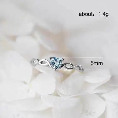 Huitan Simple Heart Ring For Women Female Cute Finger Rings Romantic Birthday Gift For Girlfriend Fashion Zircon Stone Jewelry - Giftcare 