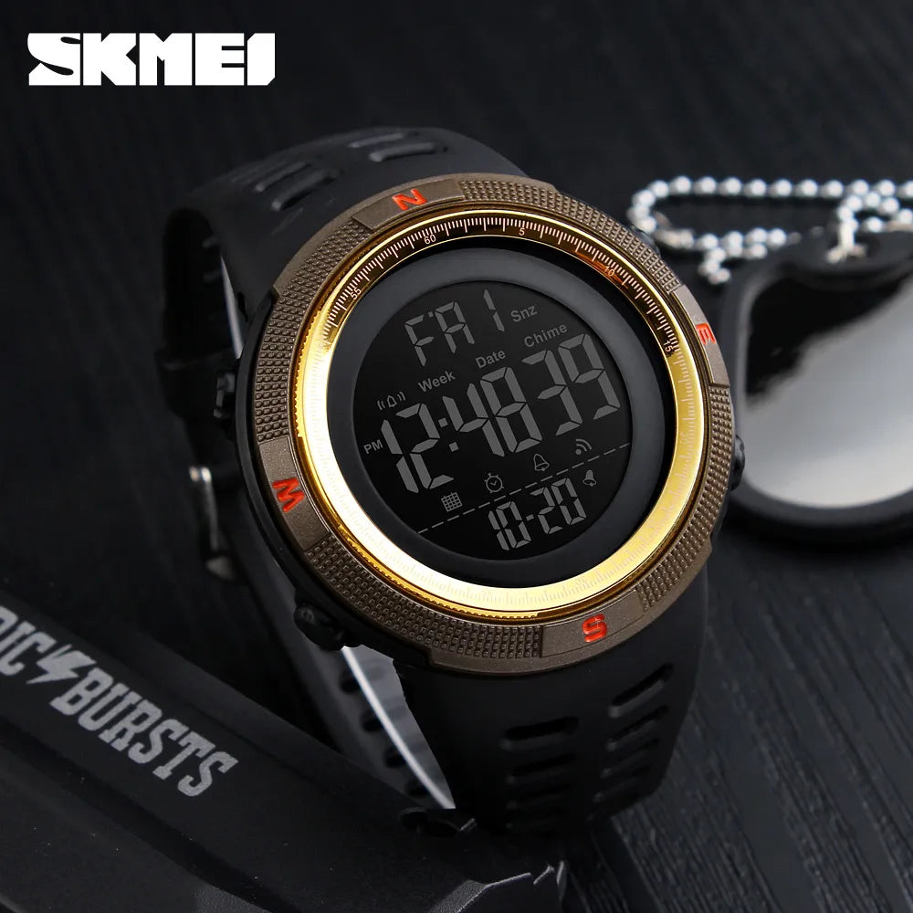SKMEI Brand Men Sports Watches Fashion Chronos Countdown Waterproof LED Digital Watch Man Military Wrist Watch Relogio Masculino - Giftcare 