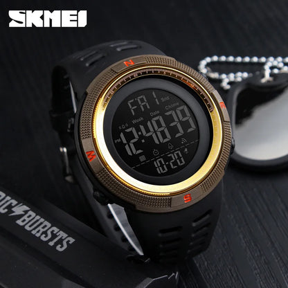SKMEI Brand Men Sports Watches Fashion Chronos Countdown Waterproof LED Digital Watch Man Military Wrist Watch Relogio Masculino - Giftcare 