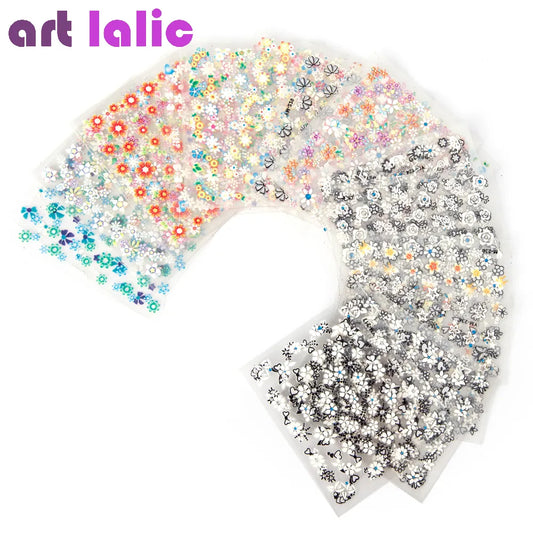 10 Pcs Sheets Nail Art Transfer Stickers 3D Design Manicure Tips Decal Decorations Hot Selling - Giftcare 