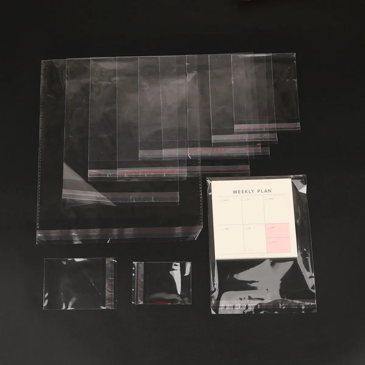 100/200pcs Transparent Self Adhesive Seal OPP Plastic Cellophane Bags Gifts Bag & Pouch Jewelry Packaging Bag - Giftcare 