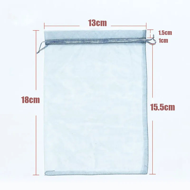 RE 100pcs 22 Colors 7x9 9x12cm 10x15 13x18cm Wedding Christmas Gift Drawable Organza Bags Jewelry Packaging Display & Pouches 13 - Giftcare 