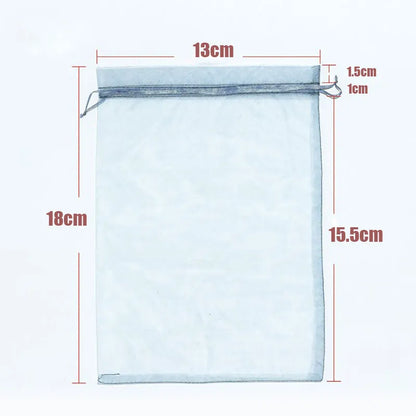 RE 100pcs 22 Colors 7x9 9x12cm 10x15 13x18cm Wedding Christmas Gift Drawable Organza Bags Jewelry Packaging Display & Pouches 13 - Giftcare 