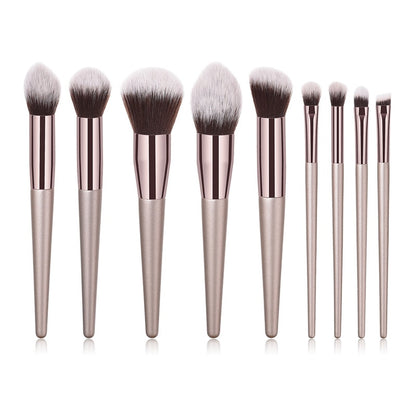 4/10pcs Champagne makeup brushes set for cosmetic foundation powder - Giftcare 