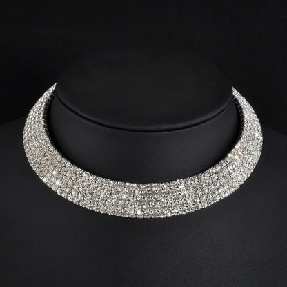Rhinestone Choker Necklaces Torques Collar Women Statement Jewelry Girl Imitation Pearls Necklace 5 Styles - Giftcare 