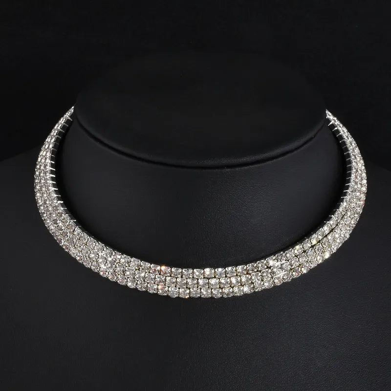 Rhinestone Choker Necklaces Torques Collar Women Statement Jewelry Girl Imitation Pearls Necklace 5 Styles - Giftcare 