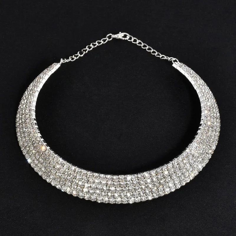 Rhinestone Choker Necklaces Torques Collar Women Statement Jewelry Girl Imitation Pearls Necklace 5 Styles - Giftcare 