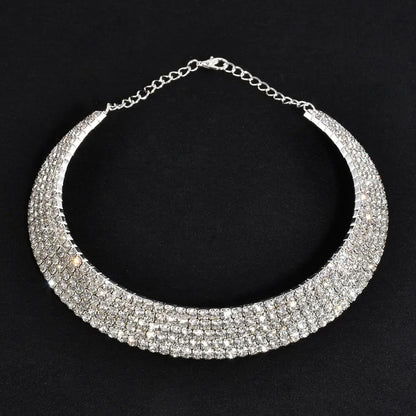 Rhinestone Choker Necklaces Torques Collar Women Statement Jewelry Girl Imitation Pearls Necklace 5 Styles - Giftcare 