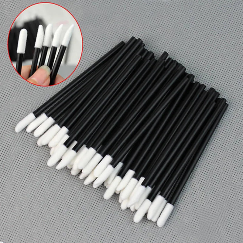 50 Pcs Disposable Lip Brush Eyelash Makeups Brushes Lash Extension Mascara Applicator Lipstick Wands Set Cosmetic Makeup Tools - Giftcare 