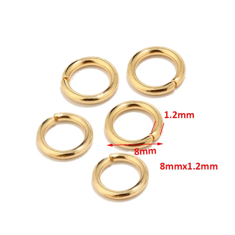 100pcs High Quality Gold Tone Stainless Steel Jump Rings for Jewelry Making Supplies Findings and Necklace Earring Repairs 5mm - Giftcare 