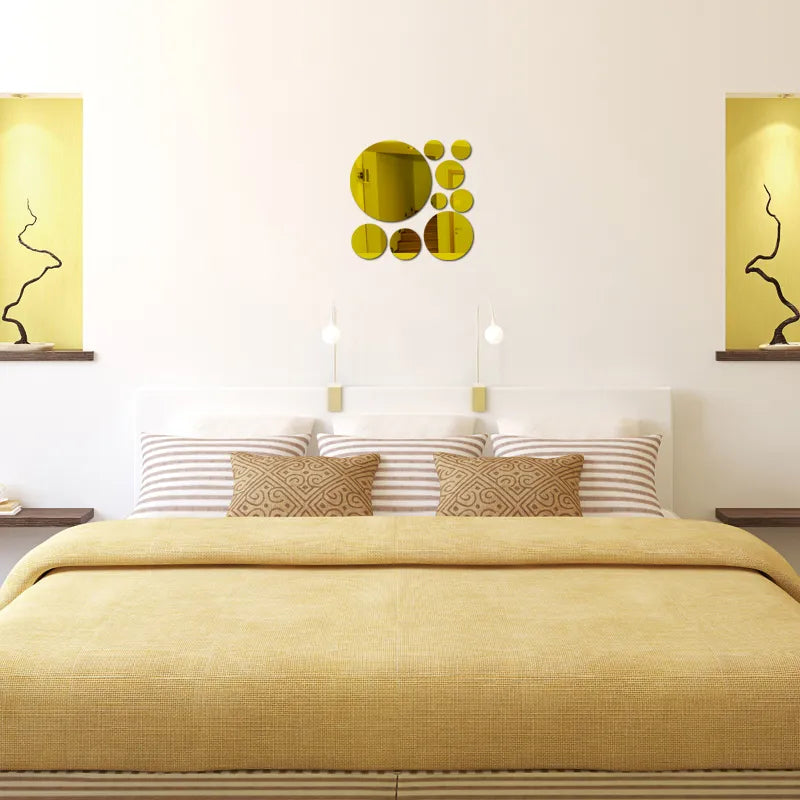 real rushed big diy mirror 3d wall stickers home decoration bedroom decor living room decorative sticker - Giftcare 