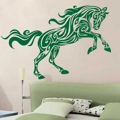 Large size abstract horse pattern waterproof vinyl art horse mural wall decal stickers wall decoration free shipping - Giftcare 