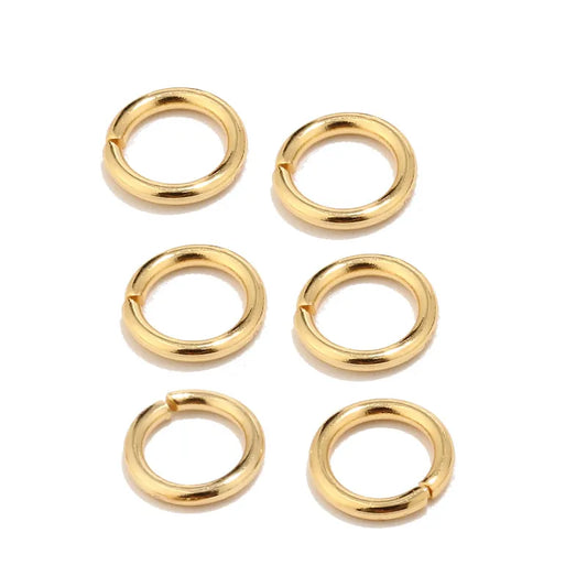 100pcs High Quality Gold Tone Stainless Steel Jump Rings for Jewelry Making Supplies Findings and Necklace Earring Repairs 5mm - Giftcare 