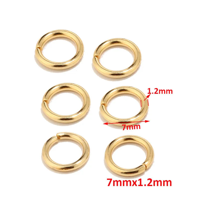 100pcs High Quality Gold Tone Stainless Steel Jump Rings for Jewelry Making Supplies Findings and Necklace Earring Repairs 5mm - Giftcare 