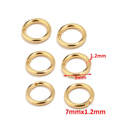 100pcs High Quality Gold Tone Stainless Steel Jump Rings for Jewelry Making Supplies Findings and Necklace Earring Repairs 5mm - Giftcare 