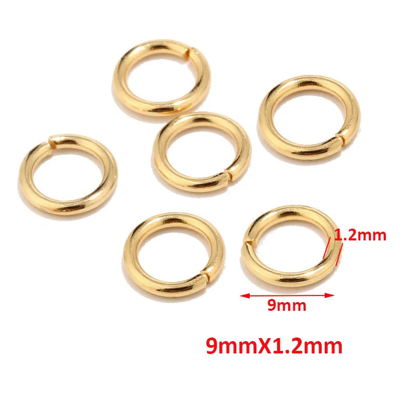 100pcs High Quality Gold Tone Stainless Steel Jump Rings for Jewelry Making Supplies Findings and Necklace Earring Repairs 5mm - Giftcare 