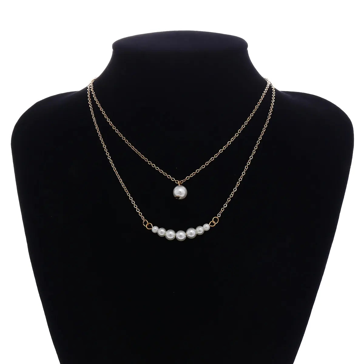 Layered Short Imitation Pearl Choker Necklace for Women - Giftcare 