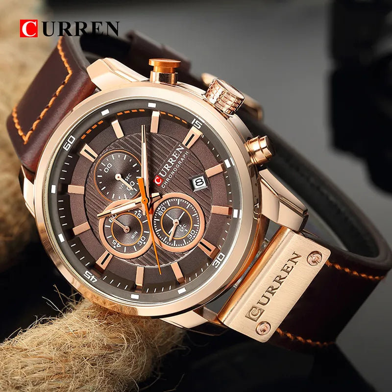 Top Brand Luxury Chronograph Quartz Watch Men Sports Watches Military Army Male Wrist Watch Clock CURREN relogio masculino - Giftcare 