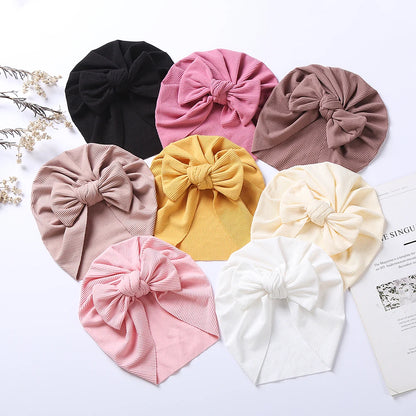 Baby Accessories For Newborn Toddler Kids Baby Girl Boy Turban Cotton Beanie Hat Winter Cap Knot Solid Soft Hospital Caps