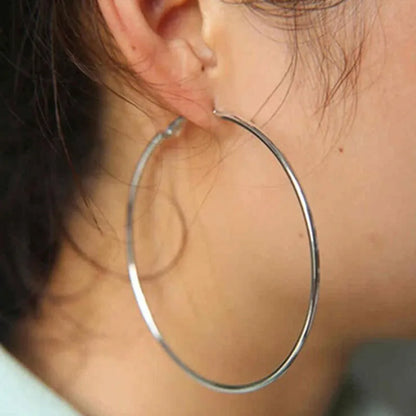 Women 3-10cm Small Big Circle Hoop Earrings Statement Ear Ring Fashion Jewelry Gift Nightclub DJ 2020.Free Shipping - Giftcare 
