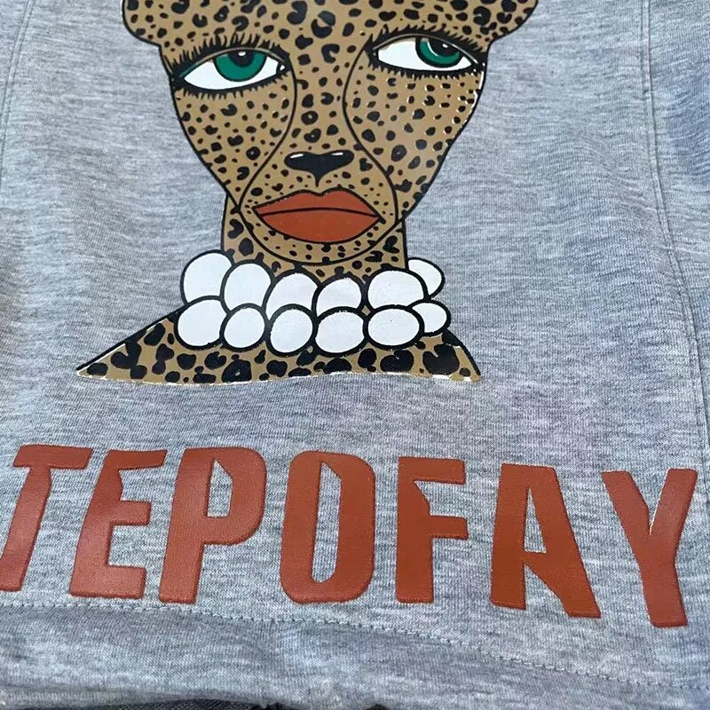 Spring Winter Girls Sweat Shirt Baby Hoodies For Kids Pullover Tops Children Warm Clothes Fashion Leopard Print Velvet 2 To 7 Yr - Giftcare 