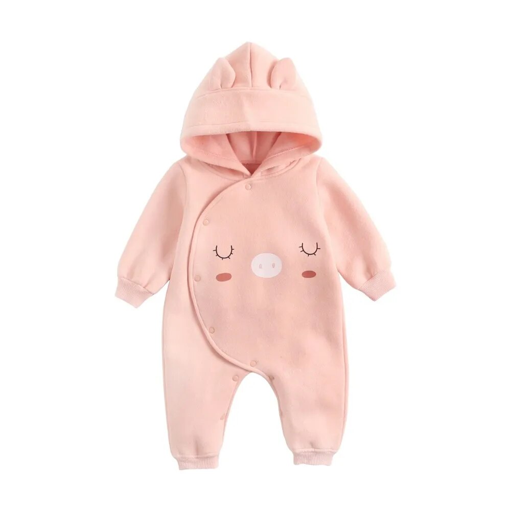 0-3T New Fall Cute Cartoon Infant Toddler Hoodies BabyBoy Autumn Clothing Hooded Romper Jumper Toddler Baby Hoodies - Giftcare 