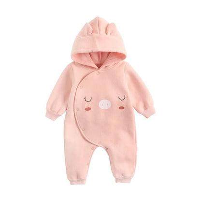 0-3T New Fall Cute Cartoon Infant Toddler Hoodies BabyBoy Autumn Clothing Hooded Romper Jumper Toddler Baby Hoodies - Giftcare 