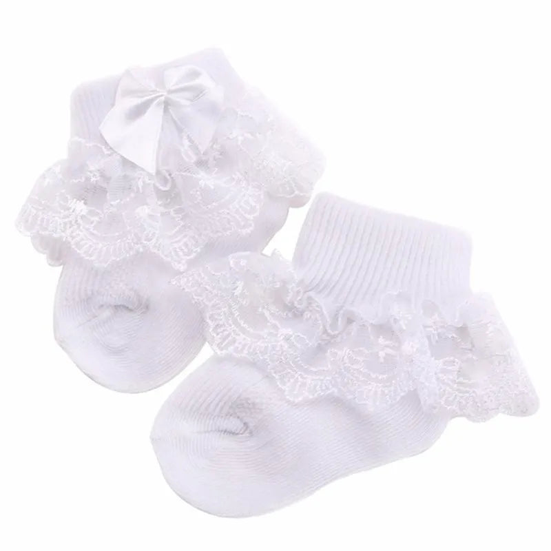 Bow Lace Baby Socks Newborn Cotton Baby Girls Sock Cute Princess Style Toddler Socks  Baby Accessories For Children - Giftcare 