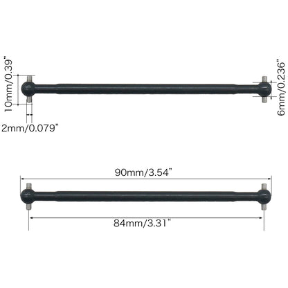 2pcs/set Steel Metal RC Car Drive Shaft Dogbone Overall Length 61mm 63mm 70mm 77mm 84mm 87mm 89.5mm 100mm hsp Wltoy Redcat