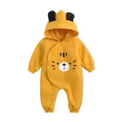 0-3T New Fall Cute Cartoon Infant Toddler Hoodies BabyBoy Autumn Clothing Hooded Romper Jumper Toddler Baby Hoodies - Giftcare 
