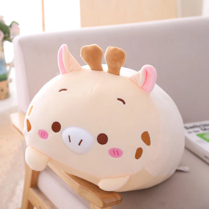 20cm Kawaii Animal Dinosaur Pig Cat Bear Plush Toy Soft Panda Hamster Elephant Deer Stuffed Doll Pillow Birthday Gift