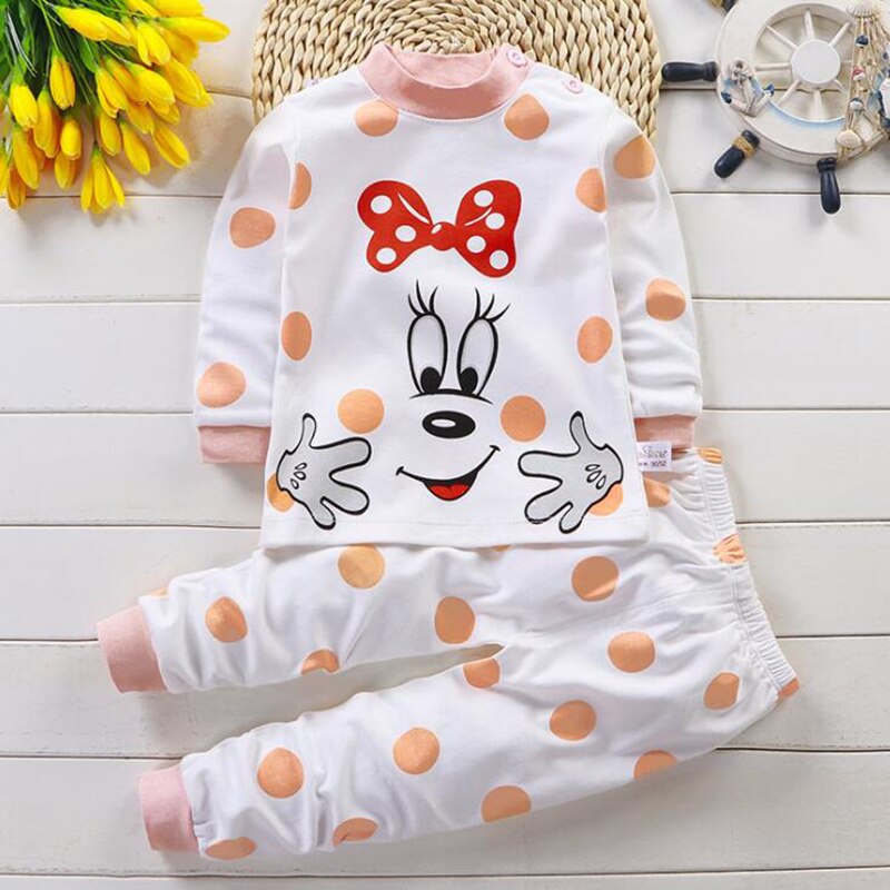Children Long Sleeve Cotton Kids Cartoon Sleepwear Baby Clothing Set Autumn Cotton Nightwear Boys Girls Animal Pyjamas Set - Giftcare 