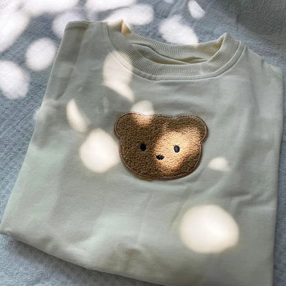 Baby Hoodies Toddler Sweatshirts Bear Embroidery Girls Tops Infant Outfit - Giftcare 