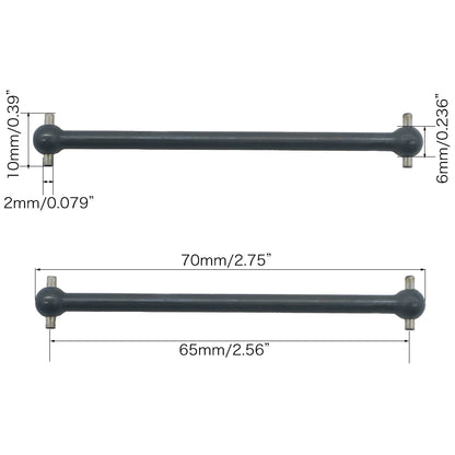 2pcs/set Steel Metal RC Car Drive Shaft Dogbone Overall Length 61mm 63mm 70mm 77mm 84mm 87mm 89.5mm 100mm hsp Wltoy Redcat