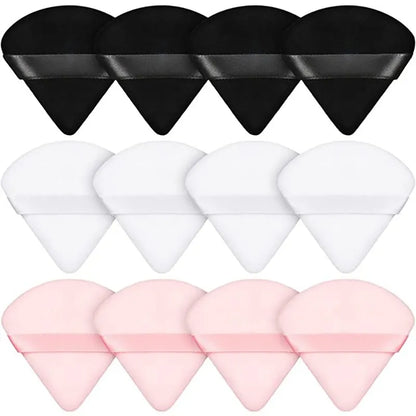 2/12Pcs Triangle Velvet Powder Puff  Make Up Sponges for Face Eyes Contouring Shadow Seal Cosmetic Foundation Makeup Tool - Giftcare 