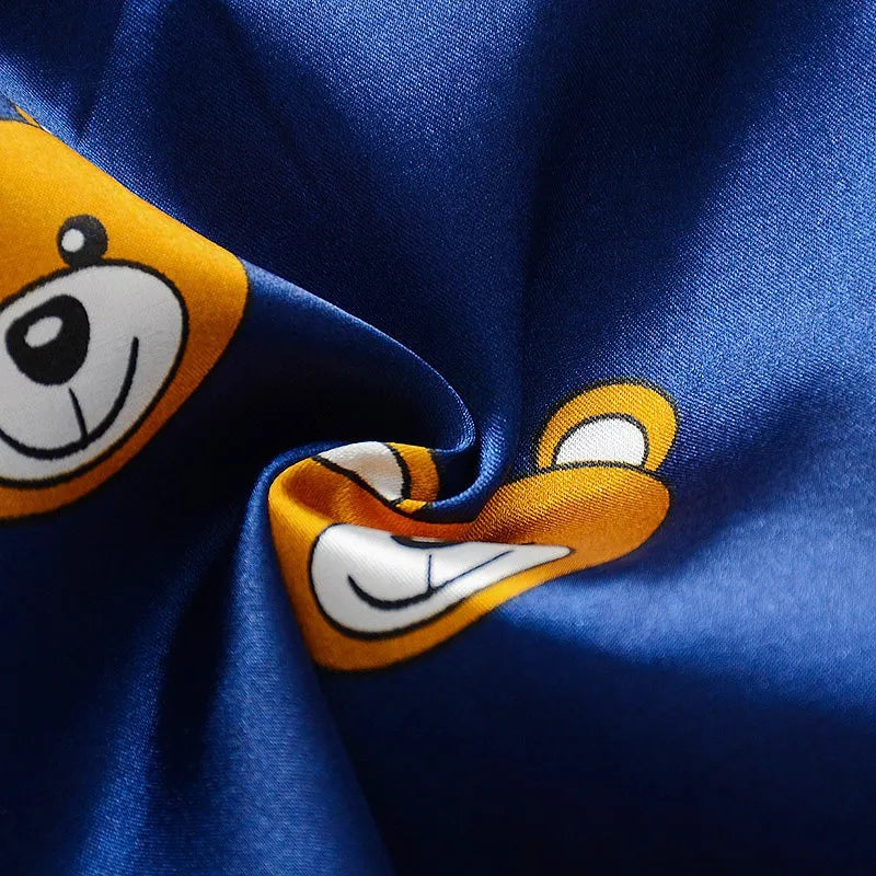 Toddler Silk Satin Pajamas Pyjamas Set Baby Sleepwear Pijama Pajamas Suit Boys Girls Sleep Two Piece Set Autumn Kids Loungewear - Giftcare 