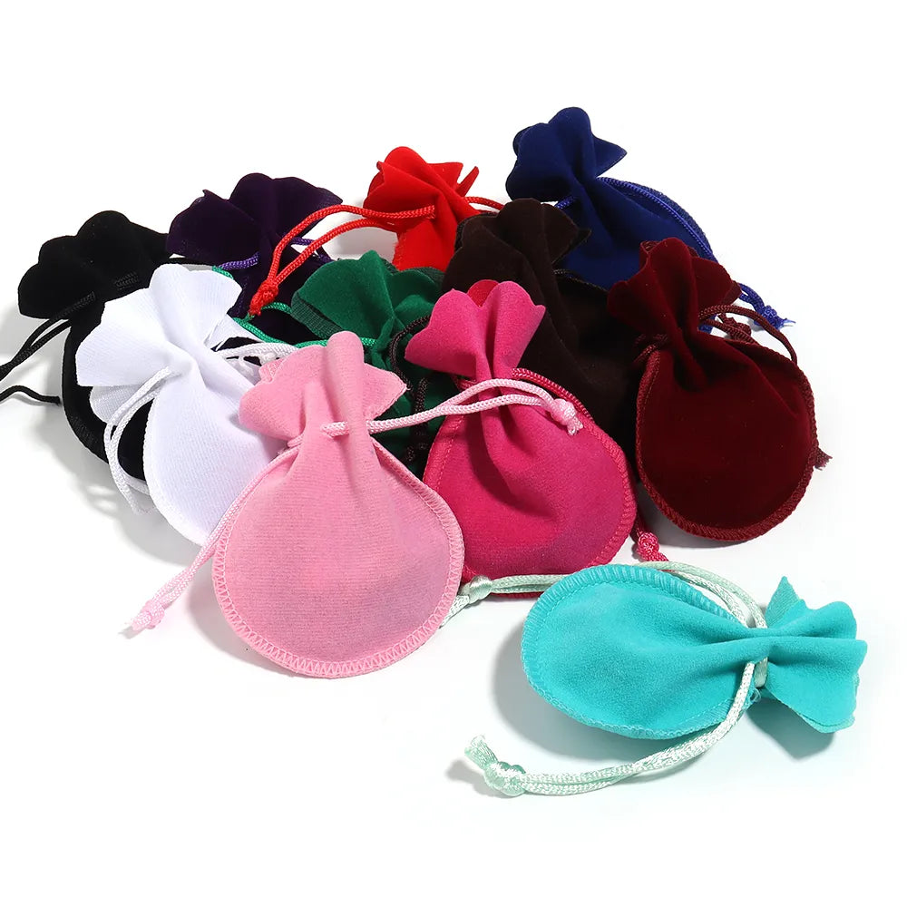 1-10pcs/lot Drawstring Velvet Bag Drawstring Calabash Pouch Jewelry Packaging Bag Wedding/Christmas Favor Pouches & Gift Bags - Giftcare 